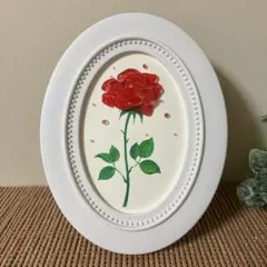 No.81 シーグラスアート☆赤い薔薇