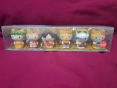 ハローキティ 原始人ソフビフィギュアセット 日焼けキティ 指人形