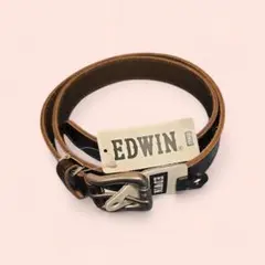 EDWIN　レザーベルト　ブラウン