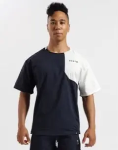 VEATM BLOCKING LOGO T-SHIRT 【NAVY】