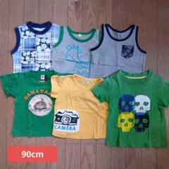 トップス 6点セット 90サイズ　Tシャツ　タンクトップのサムネイル