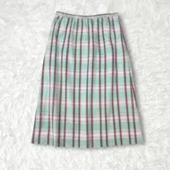 インプレッション デ パリ スピックアンドスパン　チェック柄 スカート　グリーン
