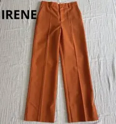 IRENE センタープレスパンツ オレンジ サイズ34 美脚ハイウエスト 日本製のサムネイル