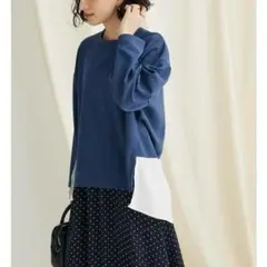 CRAFT クラフト　シャツ付きロングトップス　ブルー系
