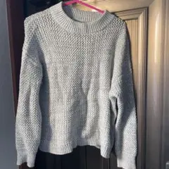 【美品】再度お値下げ！しまむら　ニットセーター　ライトグレー