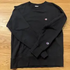 Champion ブラック クルーネック トレーナー Sサイズ