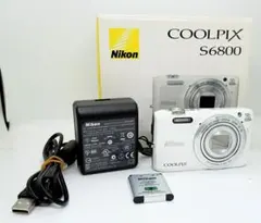 Nikon COOLPIX S6800White16 MP12x 充電器、箱付き Nikon COOLPIX S6800White16 MP12x 充電器、箱付き - メルカリ