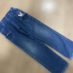 110cm ミキハウス　ホットビスケッツ　うさこ　リボン　デニムパンツ☆