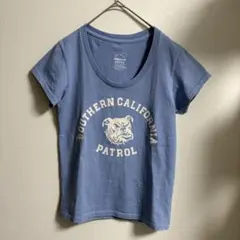 Mixta 半袖Tシャツ ブルー ロゴプリント Ｍサイズ　水色のサムネイル