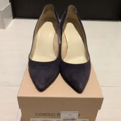CORSO ROMA 9 スエードパンプス ネイビー 38.5のサムネイル