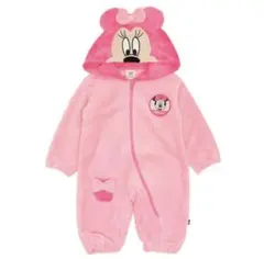 ミニーマウス フリースロンパース 80~90cm