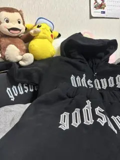 godsavage ブラック パーカー M godsavage : スウェットパーカー/パンツ セットアップ◇LとM◇黒
