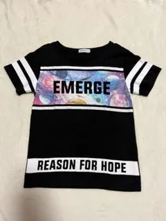 BROWNY 半袖Tシャツ ブラック 英字 宇宙柄 F（M相当） レディースのサムネイル