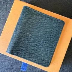 LOUIS VUITTON タイガ ポルトビエ カルトブルー 折り財布 外観極美