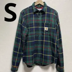 carhartt シャツジャケット　S チェック　裏フリース　カーハート　シャツ