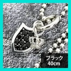 定価5.3万★Justin Davis エンブレムネックレス（ブラック・40cmのサムネイル