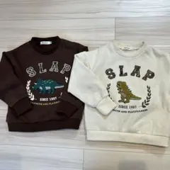 SLAP SLIPの恐竜トレーナー2枚セット（110）