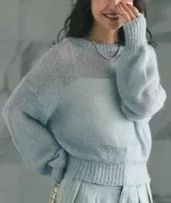 お盆期間中限定！お値下げ中！ ラブティックボンボン　スパンコールモヘアニット お盆期間中限定！お値下げ中！ ラブティックボンボン スパンコール