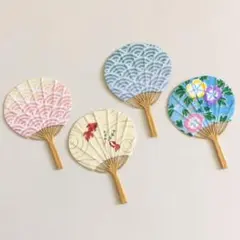 ハンドメイド☆ミニチュア 団扇 大きいサイズ①