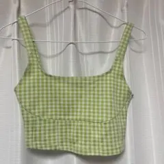 ZARA タンクトップ　ビスチェ　チェック柄