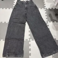 GRL Sサイズ　ダークグレーワイドレッグデニム