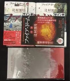 サイン本】辻村深月『 ファイア・ドーム 』上下巻 新品未開封 特典付き