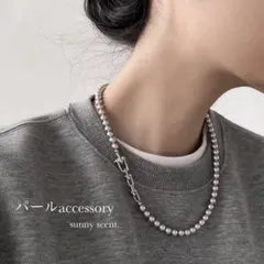 チェーン×パールネックレス　アダムエロペ　todayful ameri お好きに