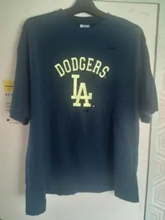 Dodgers LA ダメージTシャツ ネイビーのサムネイル