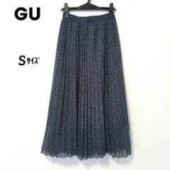 【未着用】GU レオパード柄 プリーツスカート Sサイズ ヒョウ柄