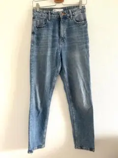 ZARA ハイウエストストレートデニム