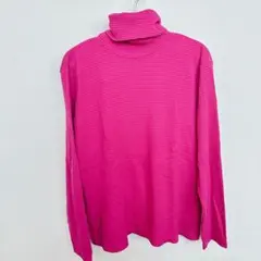 Studio II ピンク ストライプ タートルネック 【XL】海外古着