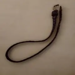 編み込みベルト ダークブラウンのサムネイル