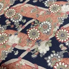 和柄No.17 ナオミコレクション・花舞物語　黒地　　　生地・布・ハギレ