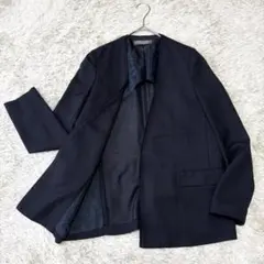 美品◎夏用◎洗濯◎ユナイテッドアローズ　ノーカラージャケット　ネイビー　36 S