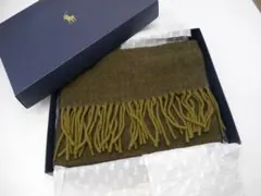 [3491］未使用　＊ポロラルフローレン＊　カシミア50％　マフラー　箱付き