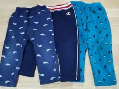 ネイビー青色 パンツ 3点セット　90cm