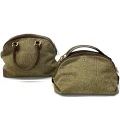 BORBONESE redwall ハンドバッグ うずら柄 ②3801のサムネイル