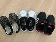 迷彩柄スリッポンとアディダスシューズ