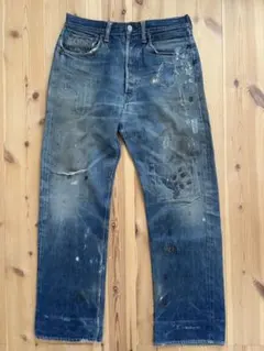 50s リーバイス 501XX 両面 最終レザー bige ビンテージ