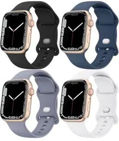 4本　アップルウォッチ　Apple Watch バンド 時計　腕時計　シリコン