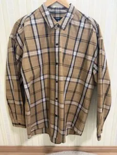 BEAMS HEART ベージュ チェックシャツ