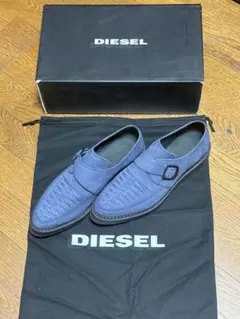 DIESEL ネイビー スエード スリッポン