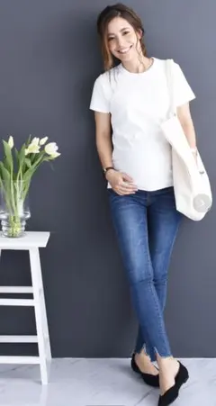 CHOCOA カットオフダメージデニム　Mサイズ　マタニティ