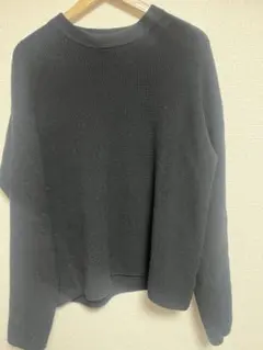 ZARA 黒 リブ編み ニットセーター Sサイズ