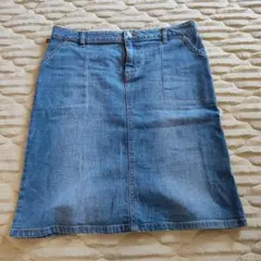 ポロジーンズ　ラルフローレン　膝丈スカート　デニム　ブルー　4サイズ