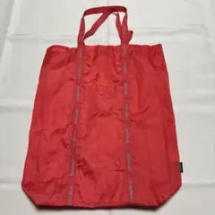 テディベア　赤いナイロンエコバッグ