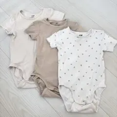 激安！H&M 半袖　ロンパース　ボディースーツ　ロンパース　３枚　まとめ売り80
