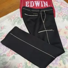 美品W78-80cmEDWIN GOLF/秋冬/6PストレッチGOLFパンツ/黒