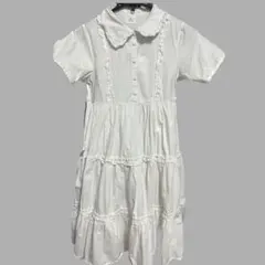 merry jenny フリルティアードシャツワンピース