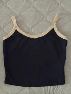 バイカラー リブ キャミソール クロップド丈 SHEIN